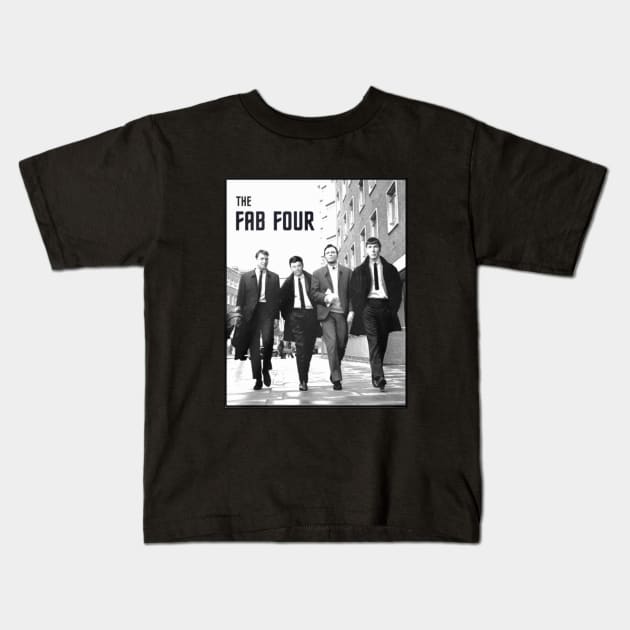 The Fab Four Men Of The Decade 70s 80s Kids T-Shirt by huepham613